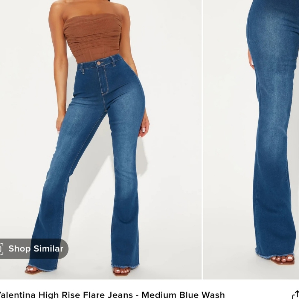 High rise flare jeans